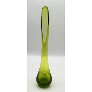 Vintage Viking Swung Vase  12" Green Mid Century Modern